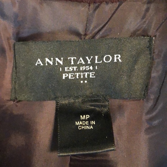 Ann Taylor deep purple pea coat! Size medium petite. - Picture 5 of 7